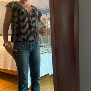 Philosophy polka dot v neck blouse